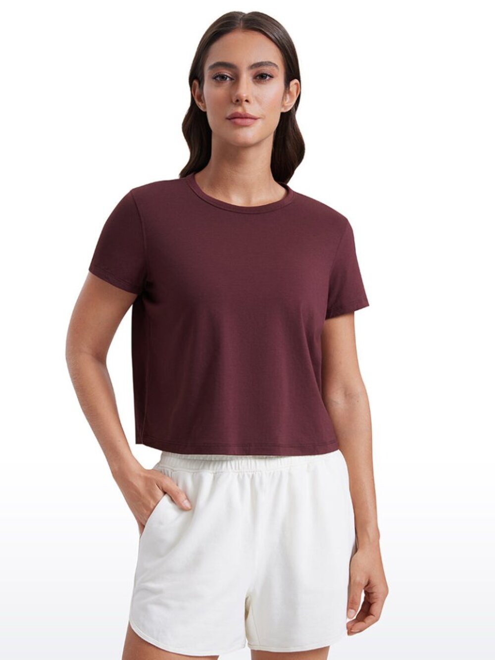 Pima Cotton Classic-Fit Cropped Short Sleeve
